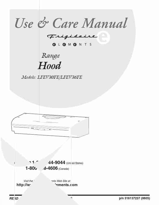 Frigidaire Ventilation Hood LFEV36FE-page_pdf